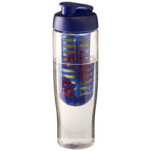 Gourde personnalisable sport et infuseur 700 ml H2O Active® Translucide et Bleu